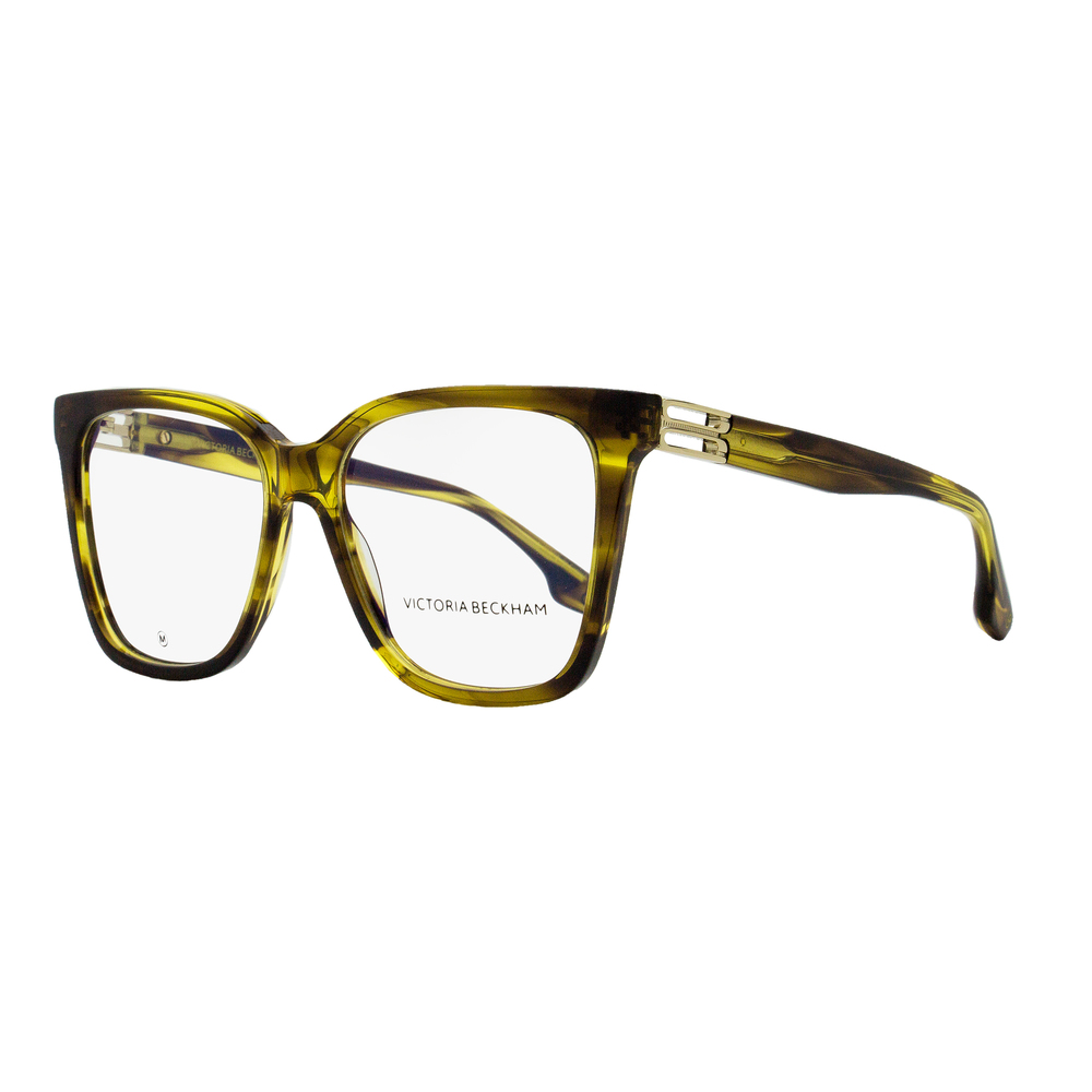 Victoria Beckham Square Eyeglasses VB2680 318 Striped Khaki 53mm - Picture 1 of 2
